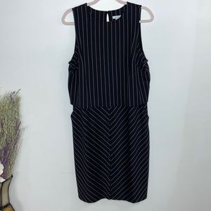 J.Jill Ponte Tier Striped Dress with Pockets NWT